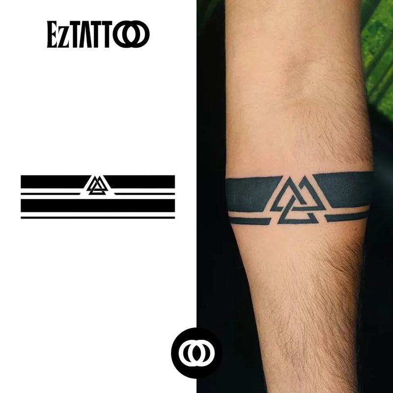 Bracelete Tribal Tatuagem Temporária Estilosa