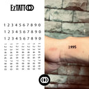 Numérica Personalizável Tatuagem Temporária