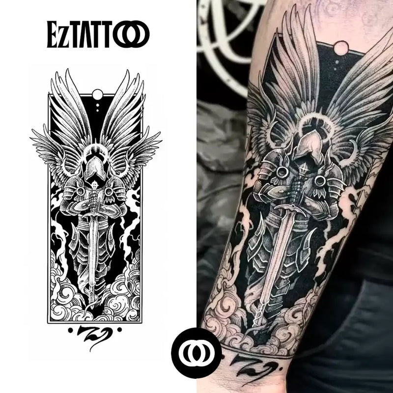 Guardião Celestial Tatuagem Temporária