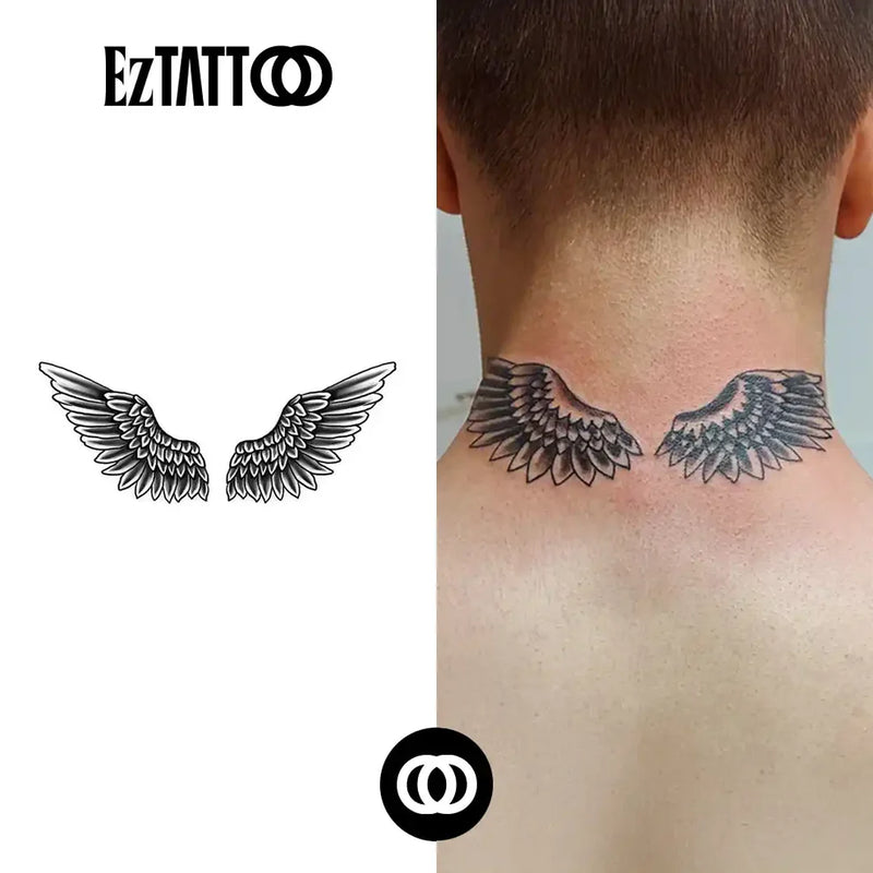 Asas de Anjo Semi Tatuagem Temporária