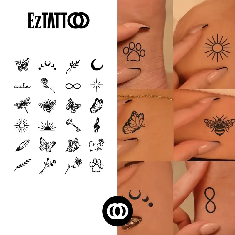 Animal e Simbólica Tatuagem Temporária