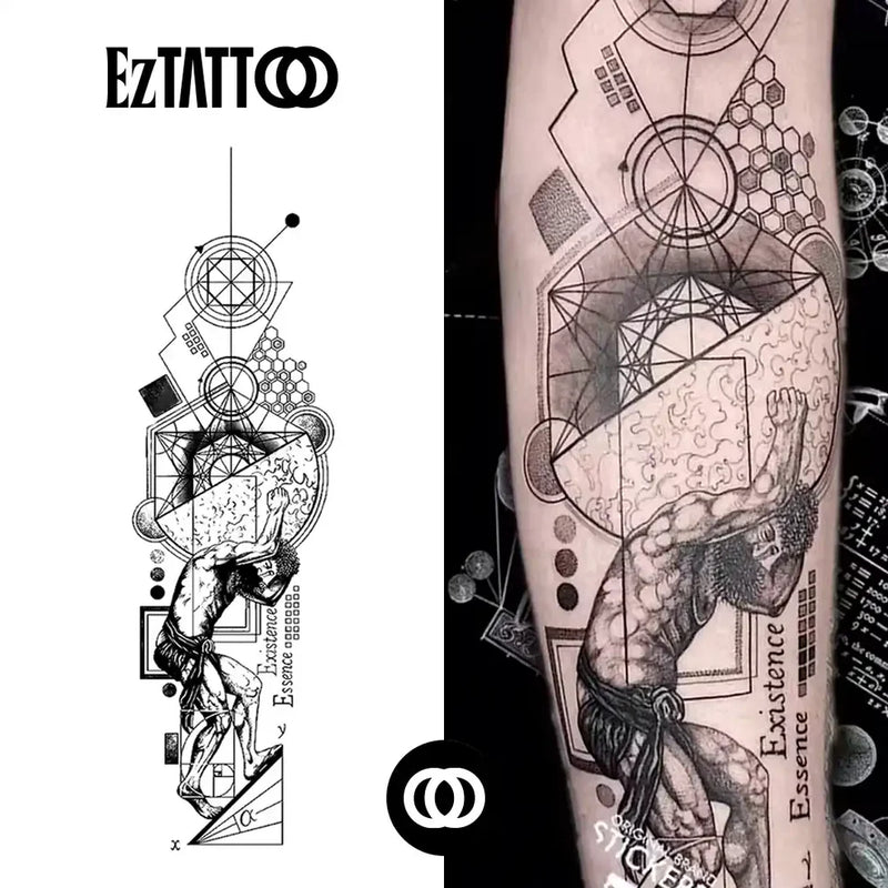 Peso do Mundo Tatuagem Temporária