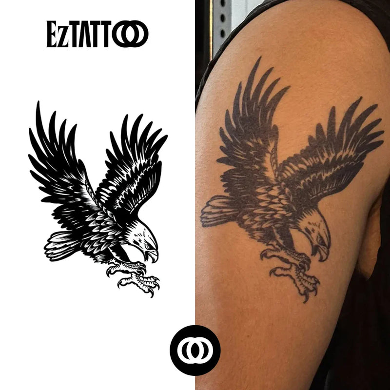 Águia Tatuagem Temporária Delicada
