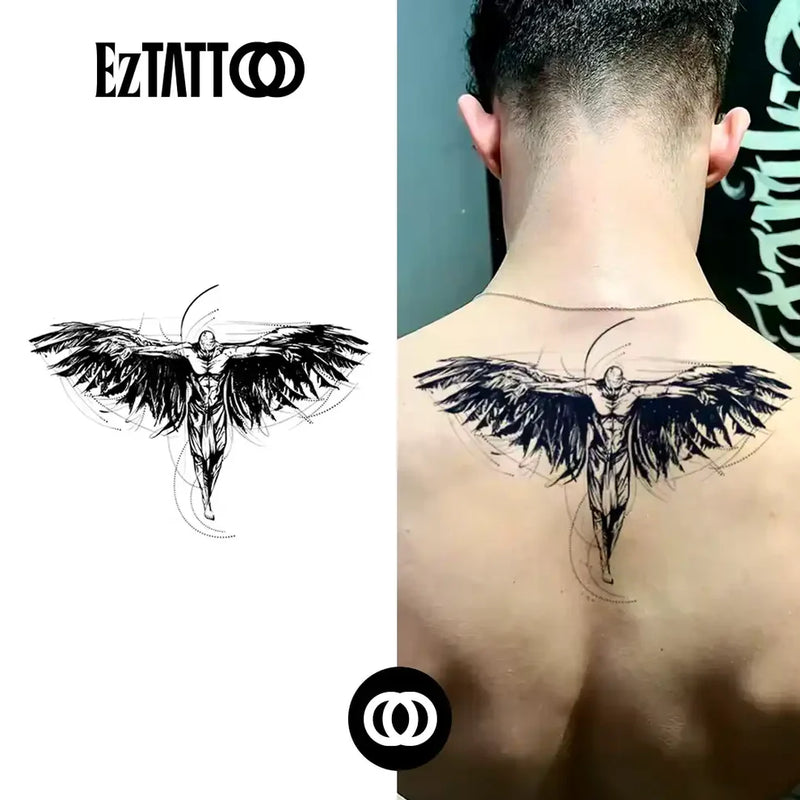 Asas da Alma Costas Tatuagem Temporária