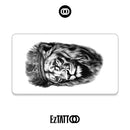 Leão Rei Silencioso Tatuagem Temporária