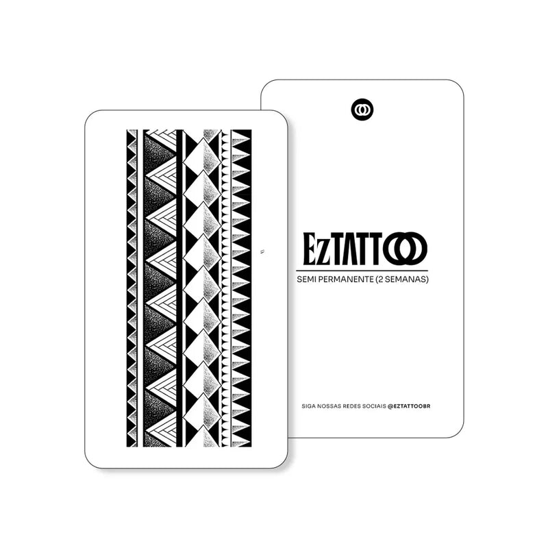 Tribal Geométrica Tatuagem Temporária