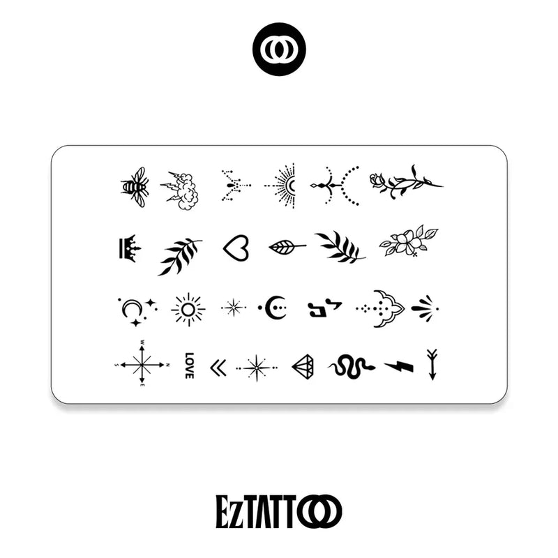 Floral e Simbólica Tatuagem Temporária