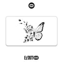 Borboleta com Rosas Tatuagem Temporária