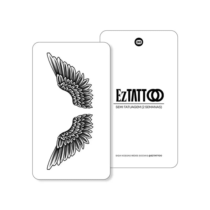 Asas de Anjo Semi Tatuagem Temporária