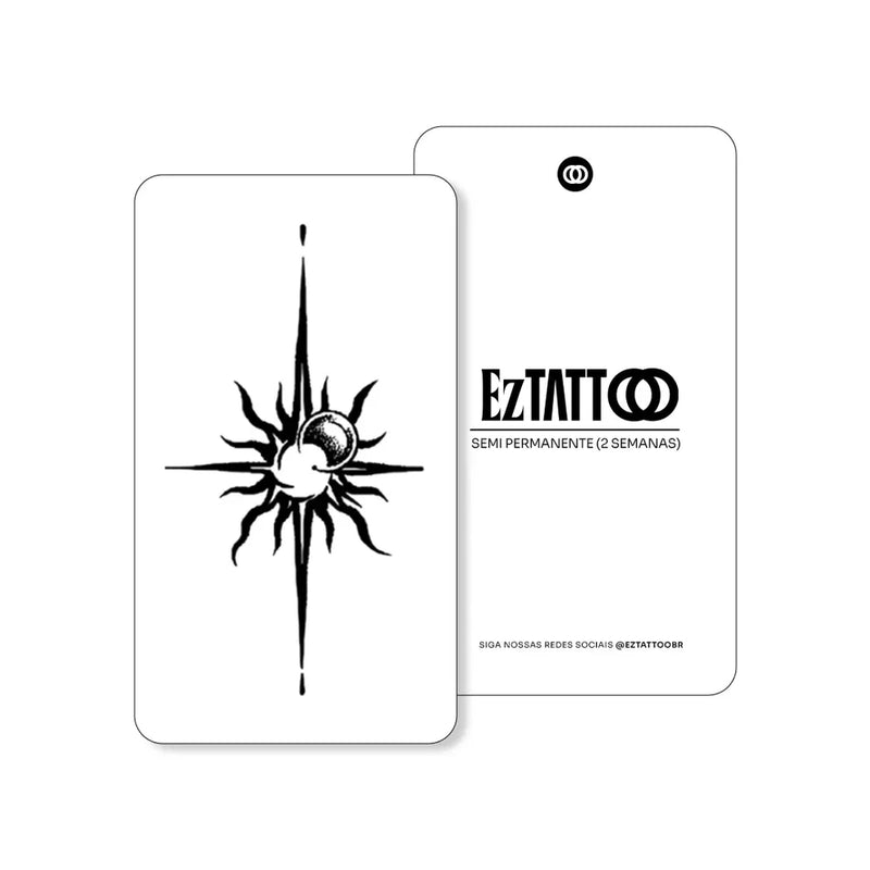 Sol Místico Tatuagem Temporária