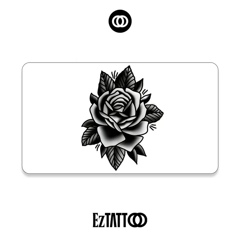 Rosa Old School Tatuagem Temporária
