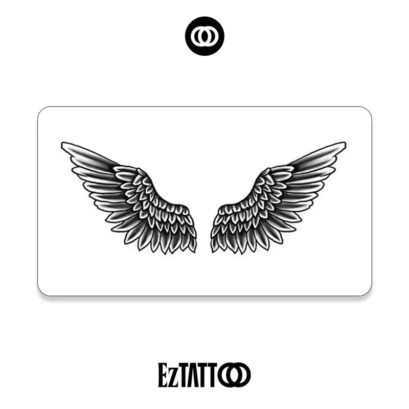 Asas de Anjo Semi Tatuagem Temporária