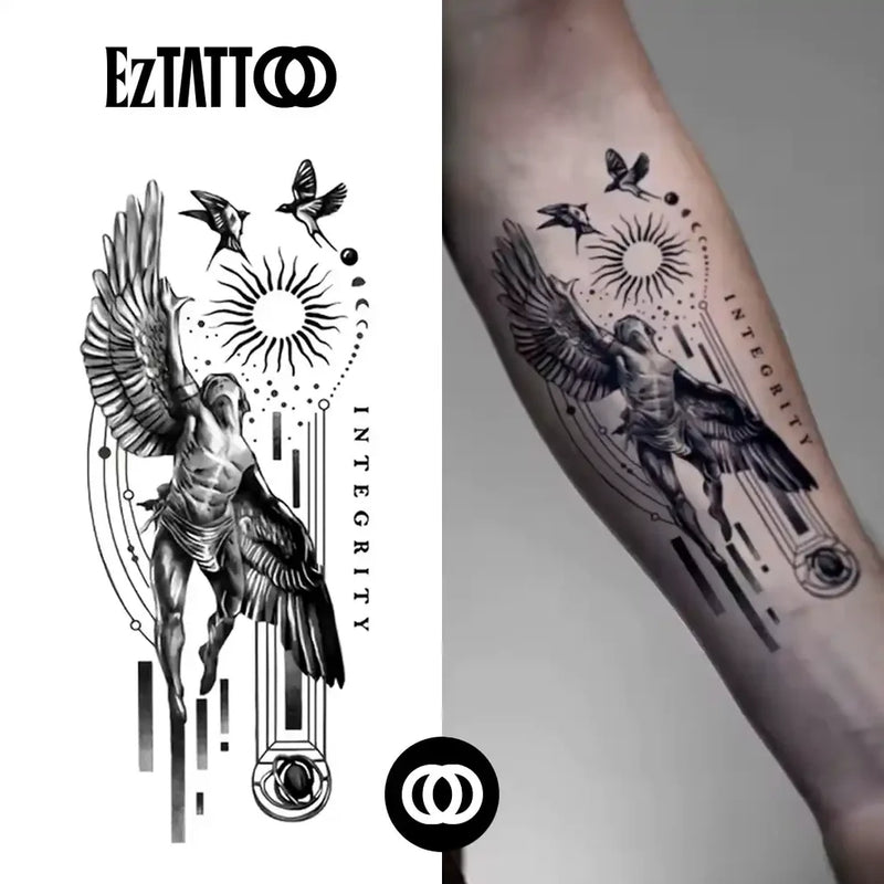 Ascensão do Anjo Tatuagem Temporária