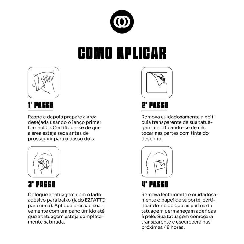 Águia Tatuagem Temporária Delicada