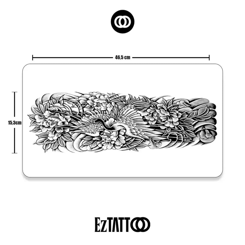 Voo de Lótus Braço Fechado Tatuagem Temporária