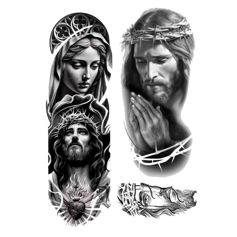 3 Tatuagens Temporaria Tema Jesus
